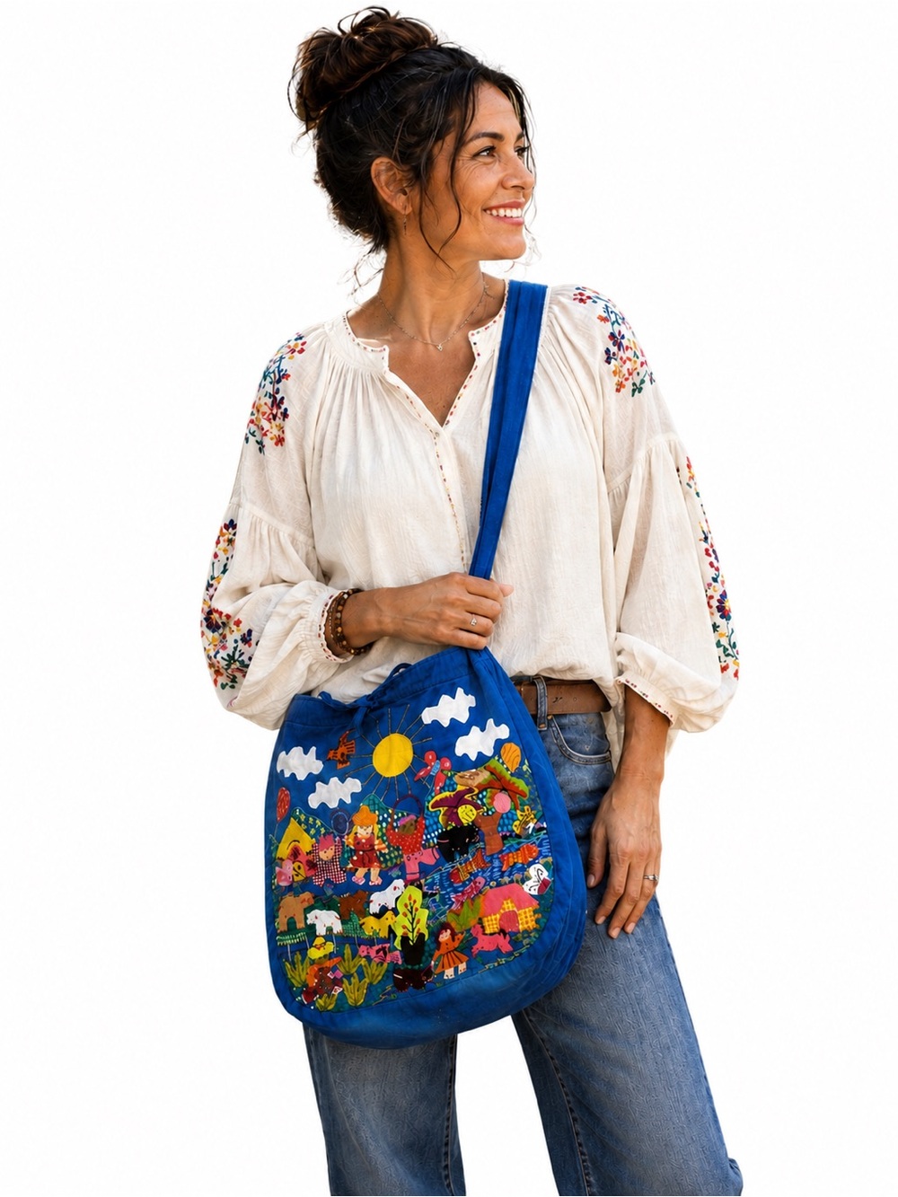 Artisan Embroidered Tote Bag ~ Authentic Peruvian One of a Kind